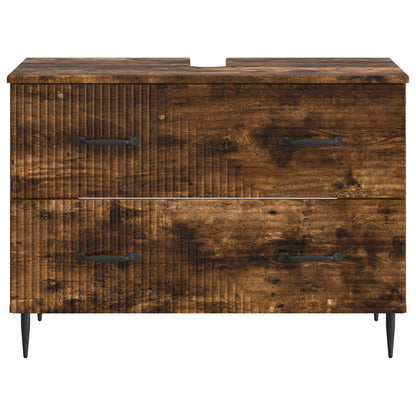 Badkamer wastafelkast HAARLEM Gerookt eiken 82 x 41 x 58,5 cm