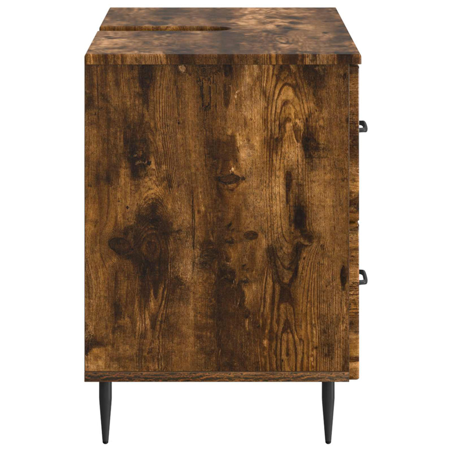Badkamer wastafelkast HAARLEM Gerookt eiken 82 x 41 x 58,5 cm