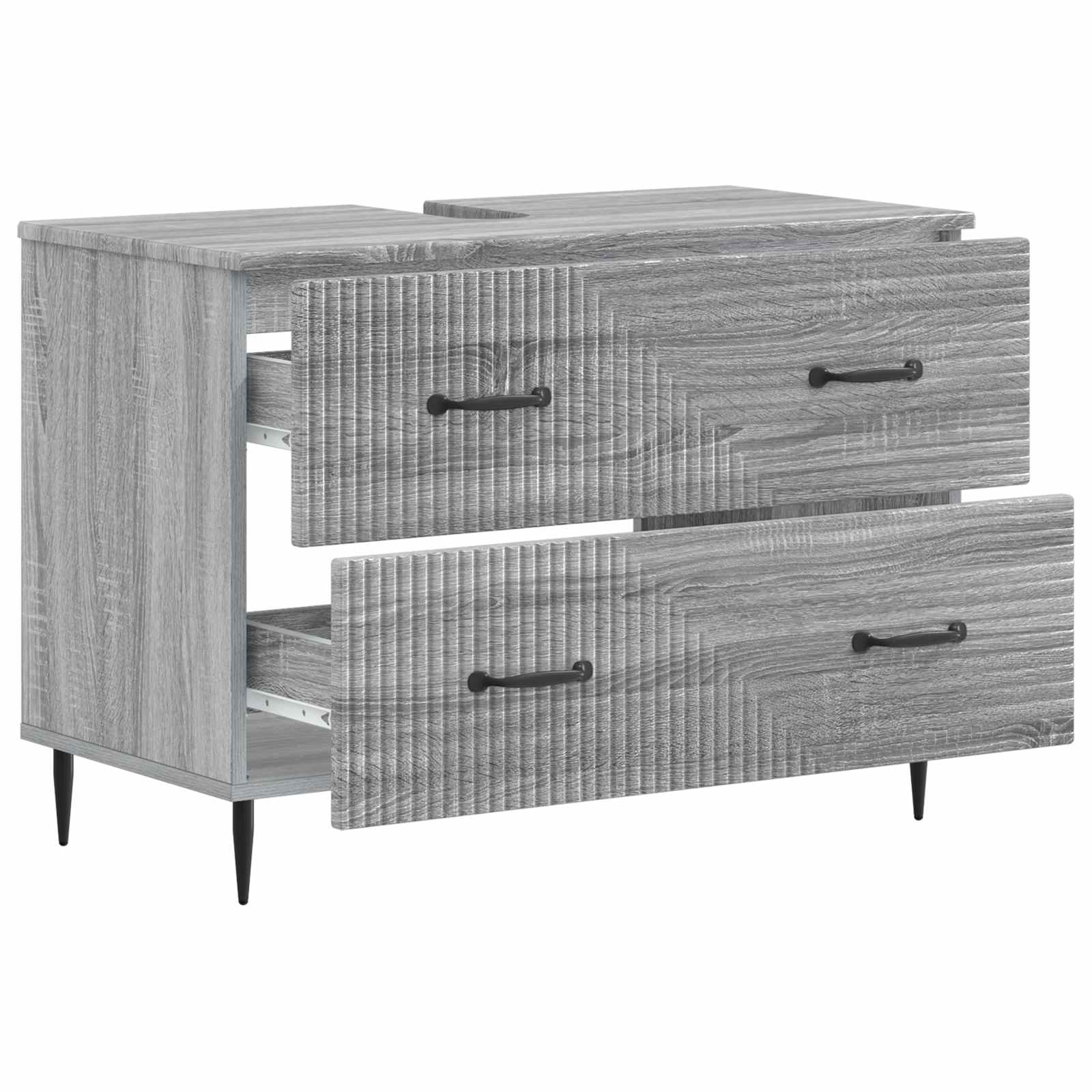 Badkamer wastafelkast HAARLEM Grijs Sonoma 82 x 41 x 58,5 cm