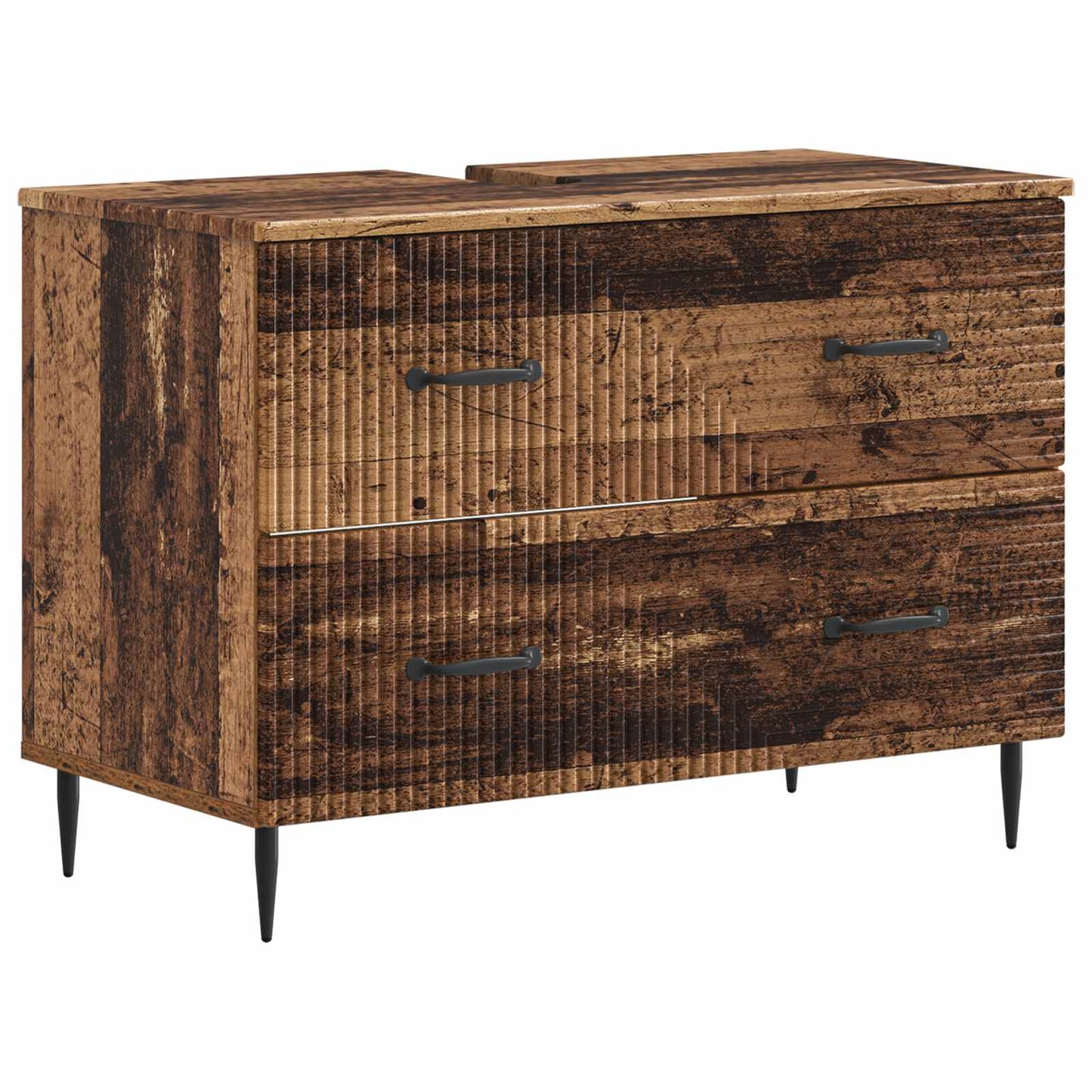 Badkamer wastafelkast HAARLEM Oud hout 82 x 41 x 58,5 cm