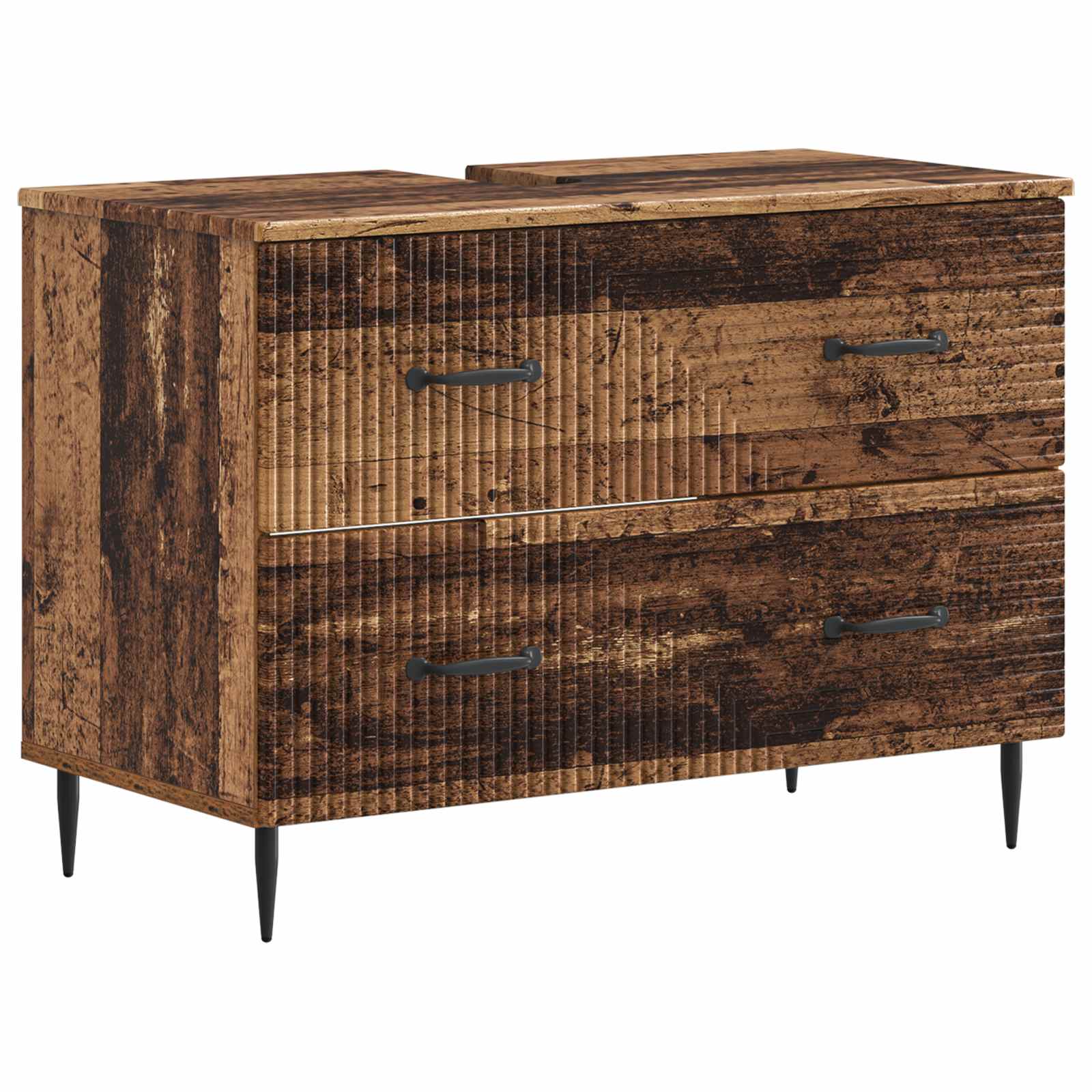 Badkamer wastafelkast HAARLEM Oud hout 82 x 41 x 58,5 cm