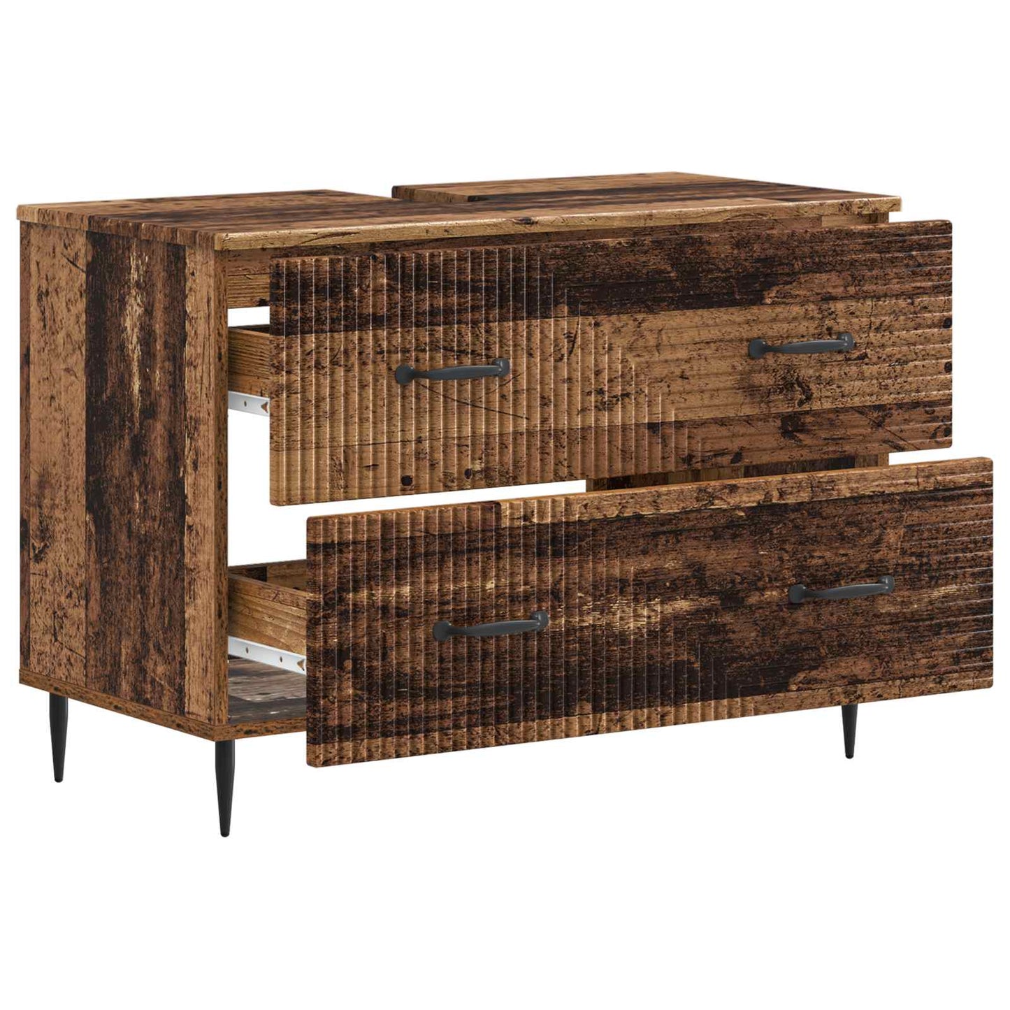 Badkamer wastafelkast HAARLEM Oud hout 82 x 41 x 58,5 cm
