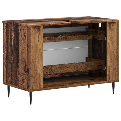 Badkamer wastafelkast HAARLEM Oud hout 82 x 41 x 58,5 cm