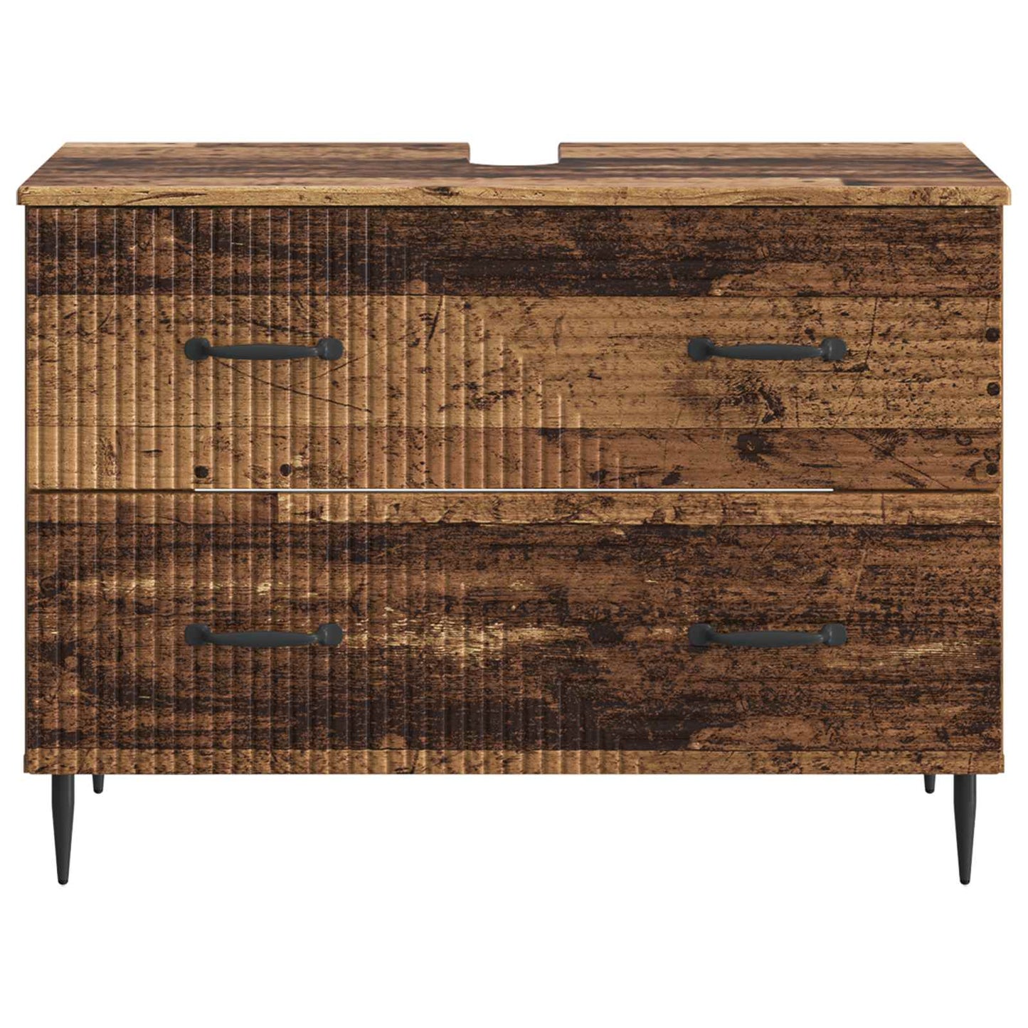 Badkamer wastafelkast HAARLEM Oud hout 82 x 41 x 58,5 cm