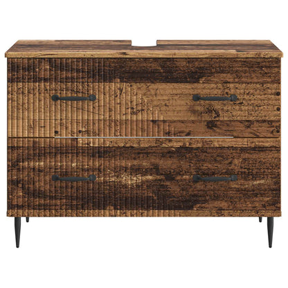 Badkamer wastafelkast HAARLEM Oud hout 82 x 41 x 58,5 cm
