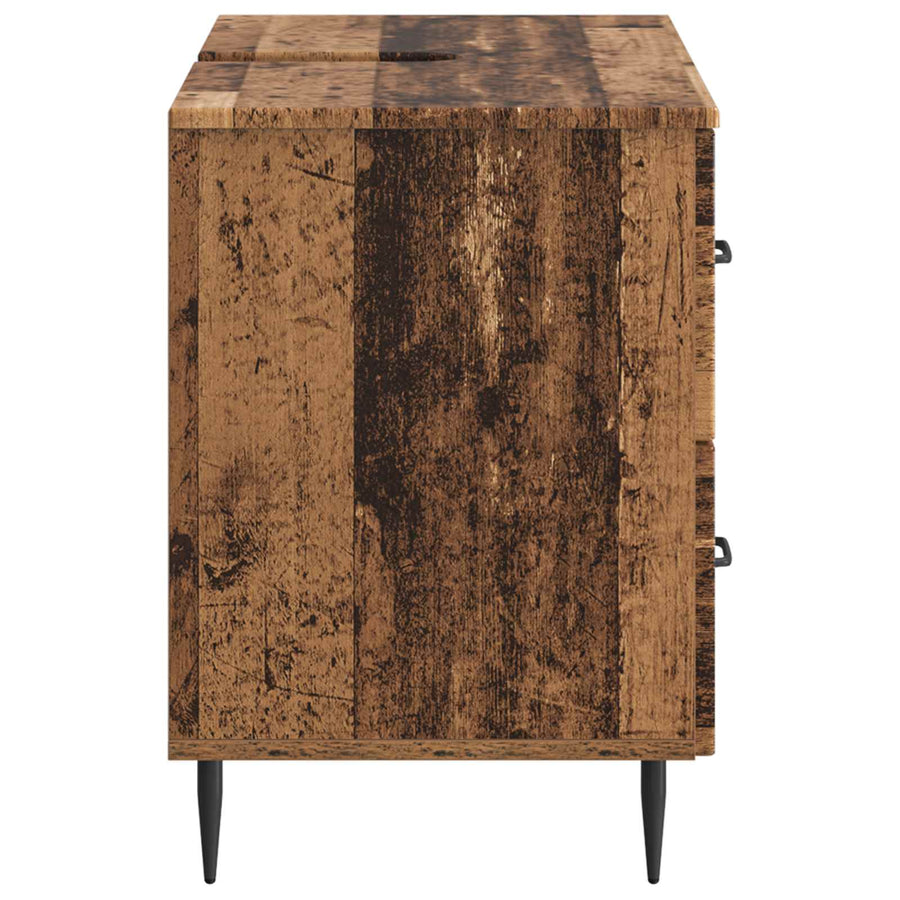 Badkamer wastafelkast HAARLEM Oud hout 82 x 41 x 58,5 cm