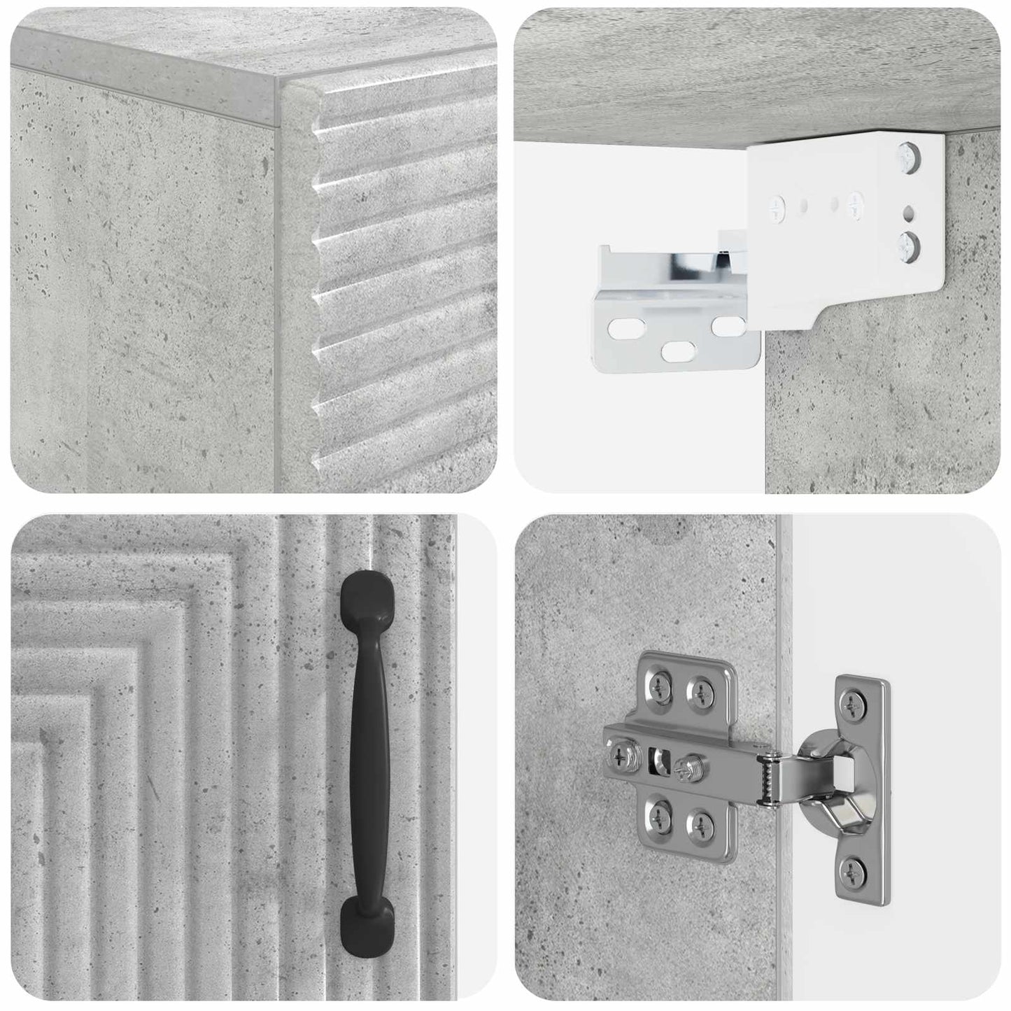 Badkamer wandkast HAARLEM Betongrijs 30 x 31 x 59 cm
