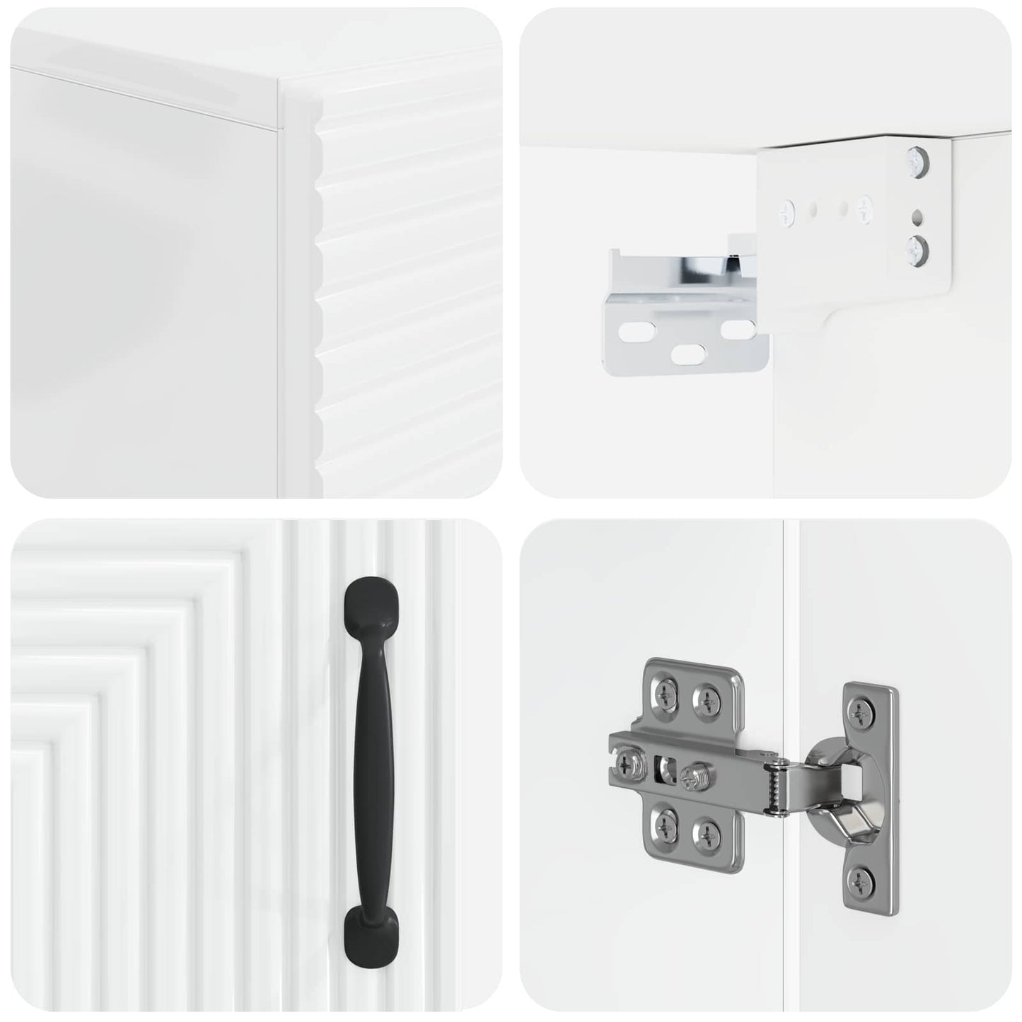 Badkamer wandkast HAARLEM Hoogglans Wit 30 x 31 x 59 cm
