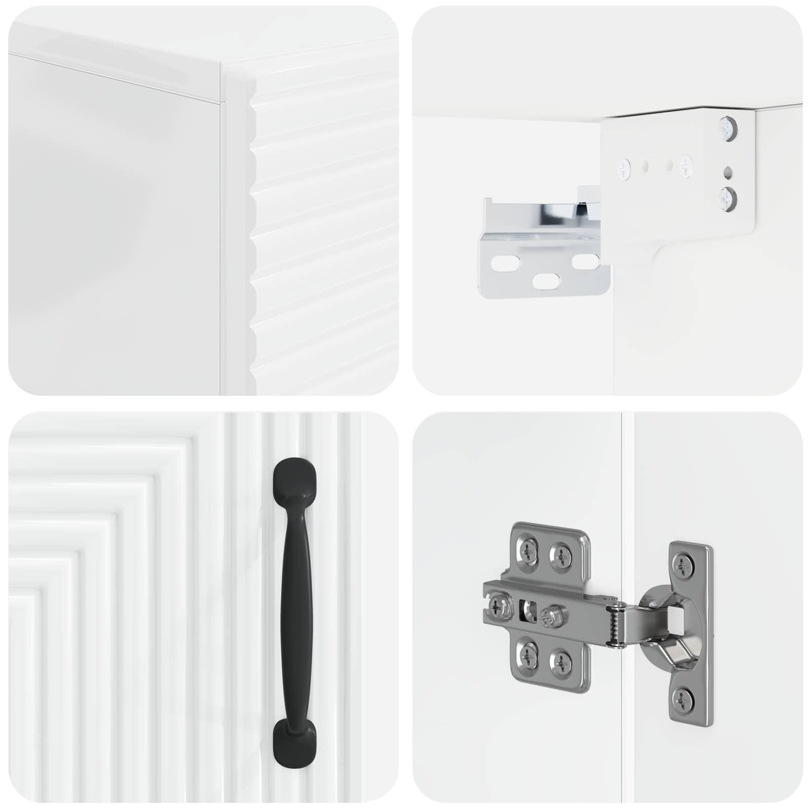 Badkamer wandkast HAARLEM Hoogglans Wit 30 x 31 x 59 cm