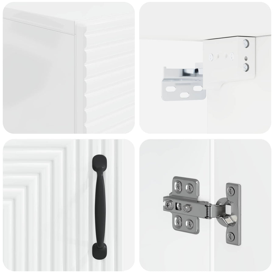 Badkamer wandkast HAARLEM Hoogglans Wit 30 x 31 x 59 cm