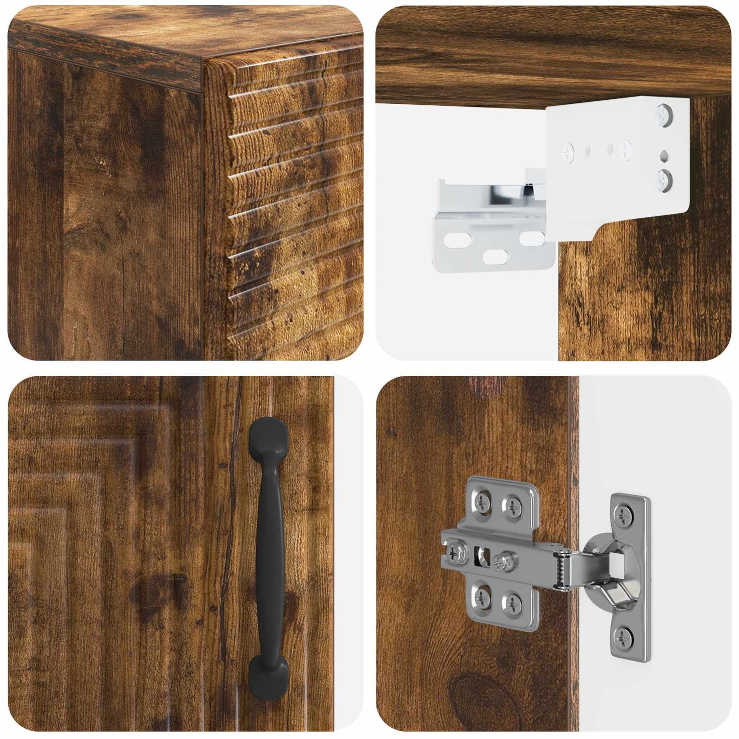 Badkamer wandkast HAARLEM Gerookt eiken 30 x 31 x 59 cm