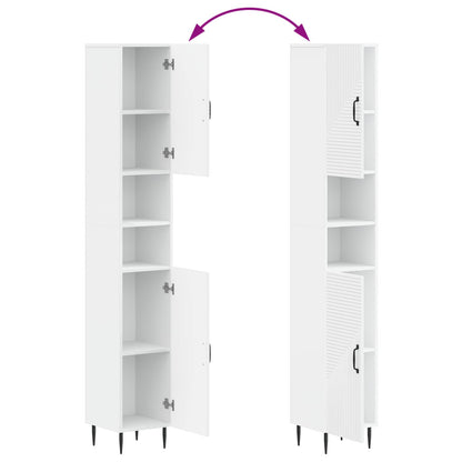 Badkamerkast met Open Plank HAARLEM Wit 30 x 31 x 190 cm