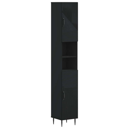 Badkamerkast met Open Plank HAARLEM Zwart 30 x 31 x 190 cm