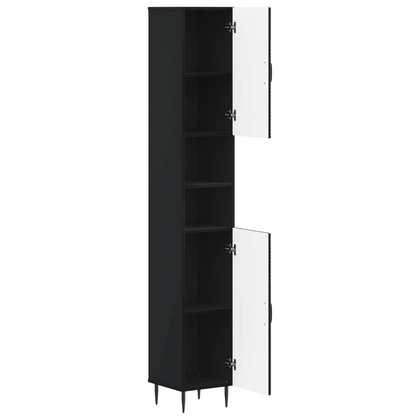 Badkamerkast met Open Plank HAARLEM Zwart 30 x 31 x 190 cm