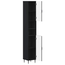 Badkamerkast met Open Plank HAARLEM Zwart 30 x 31 x 190 cm