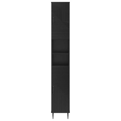 Badkamerkast met Open Plank HAARLEM Zwart 30 x 31 x 190 cm