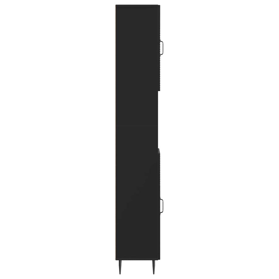 Badkamerkast met Open Plank HAARLEM Zwart 30 x 31 x 190 cm