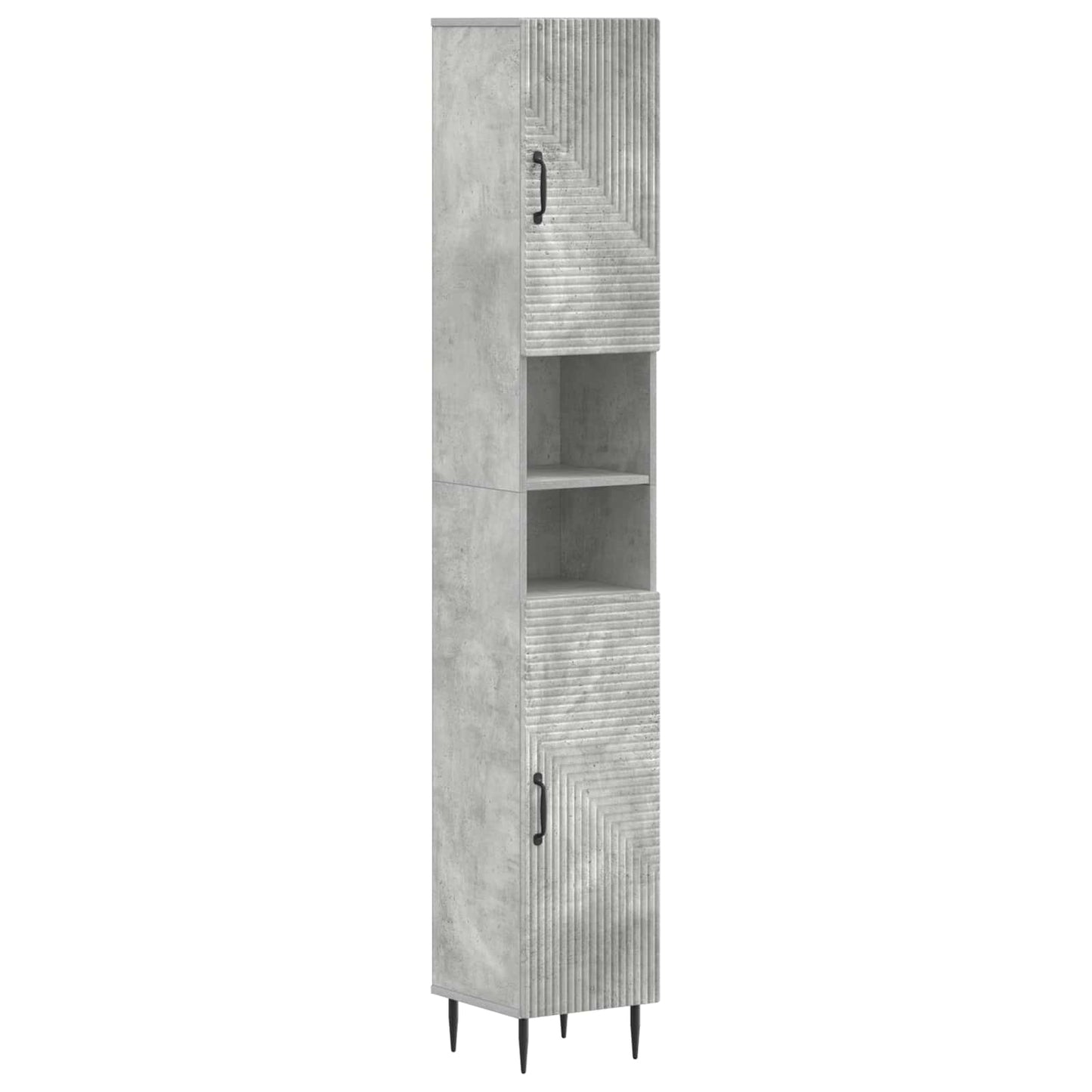 Badkamerkast met Open Plank HAARLEM Betongrijs 30 x 31 x 190 cm