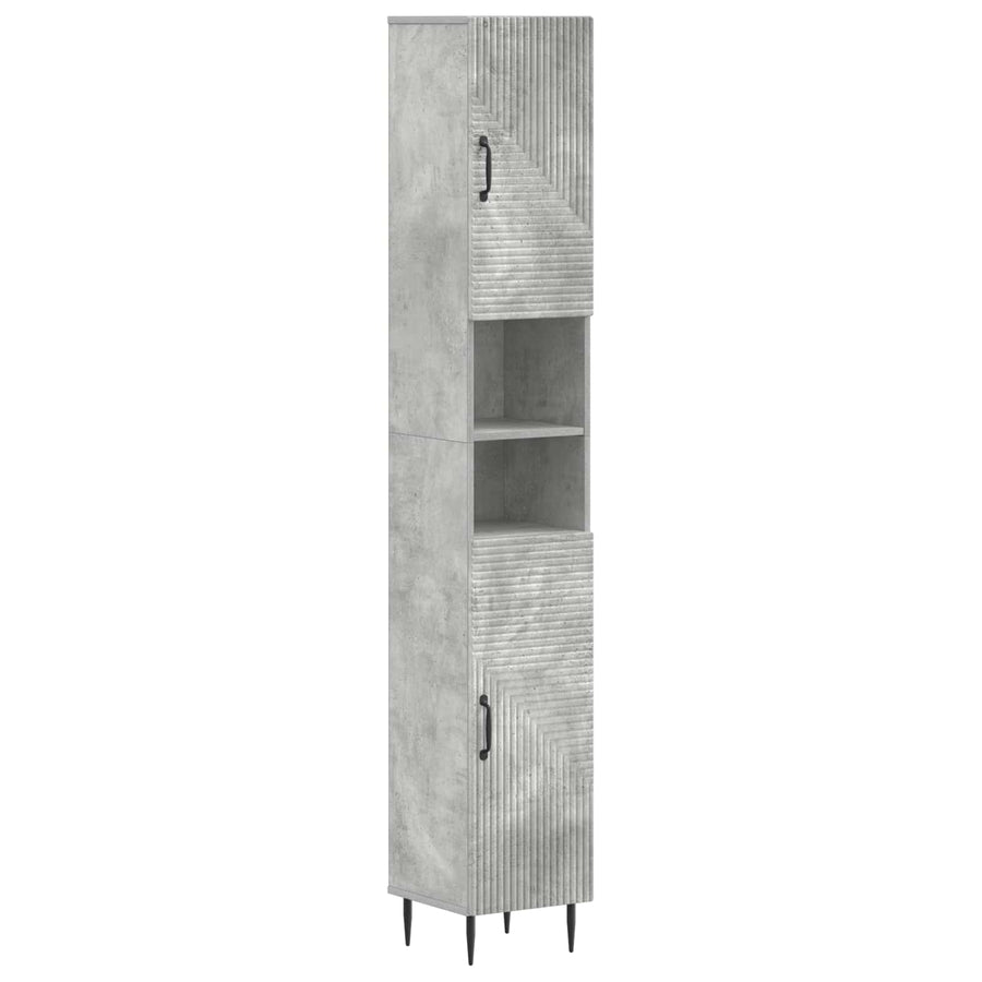 Badkamerkast met Open Plank HAARLEM Betongrijs 30 x 31 x 190 cm