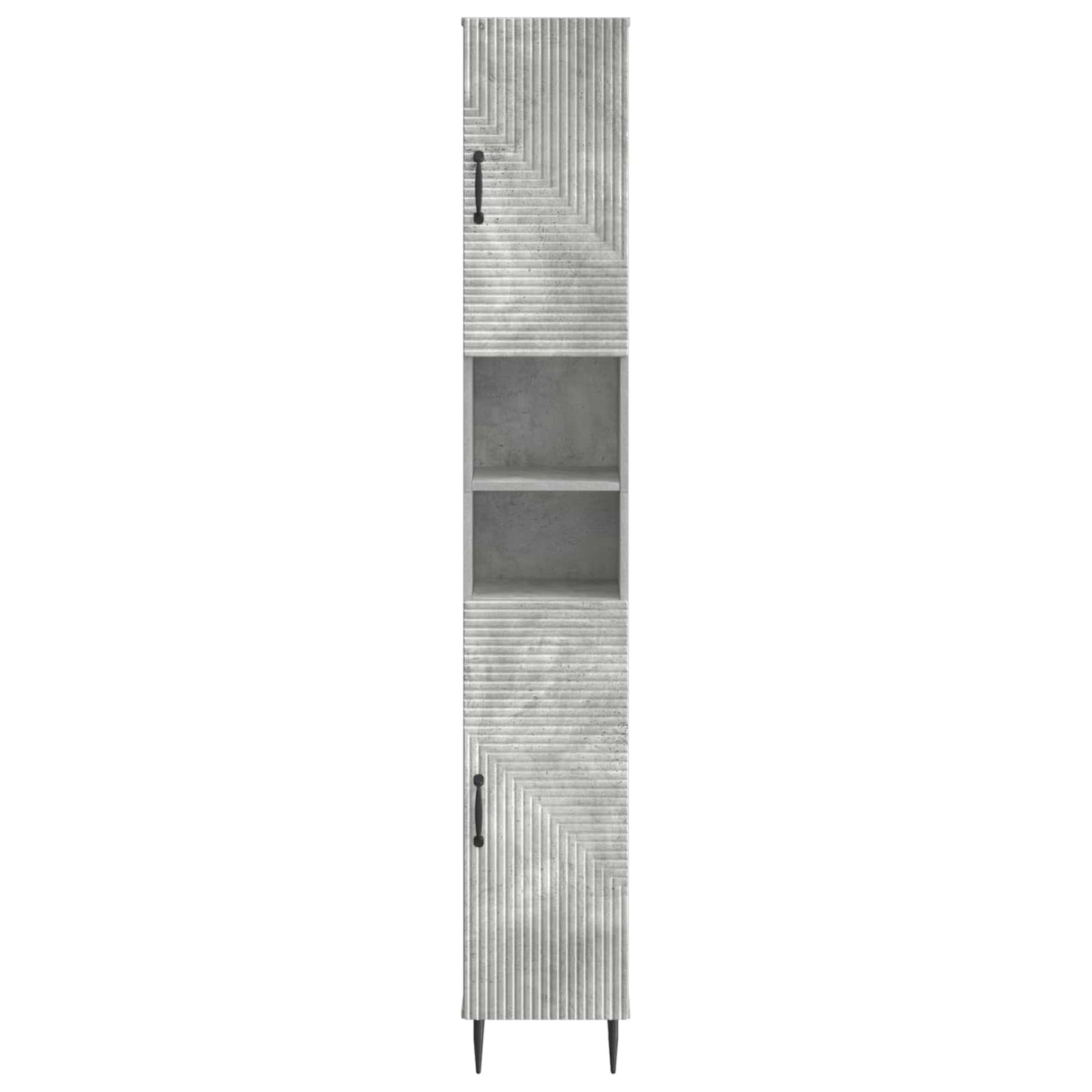 Badkamerkast met Open Plank HAARLEM Betongrijs 30 x 31 x 190 cm