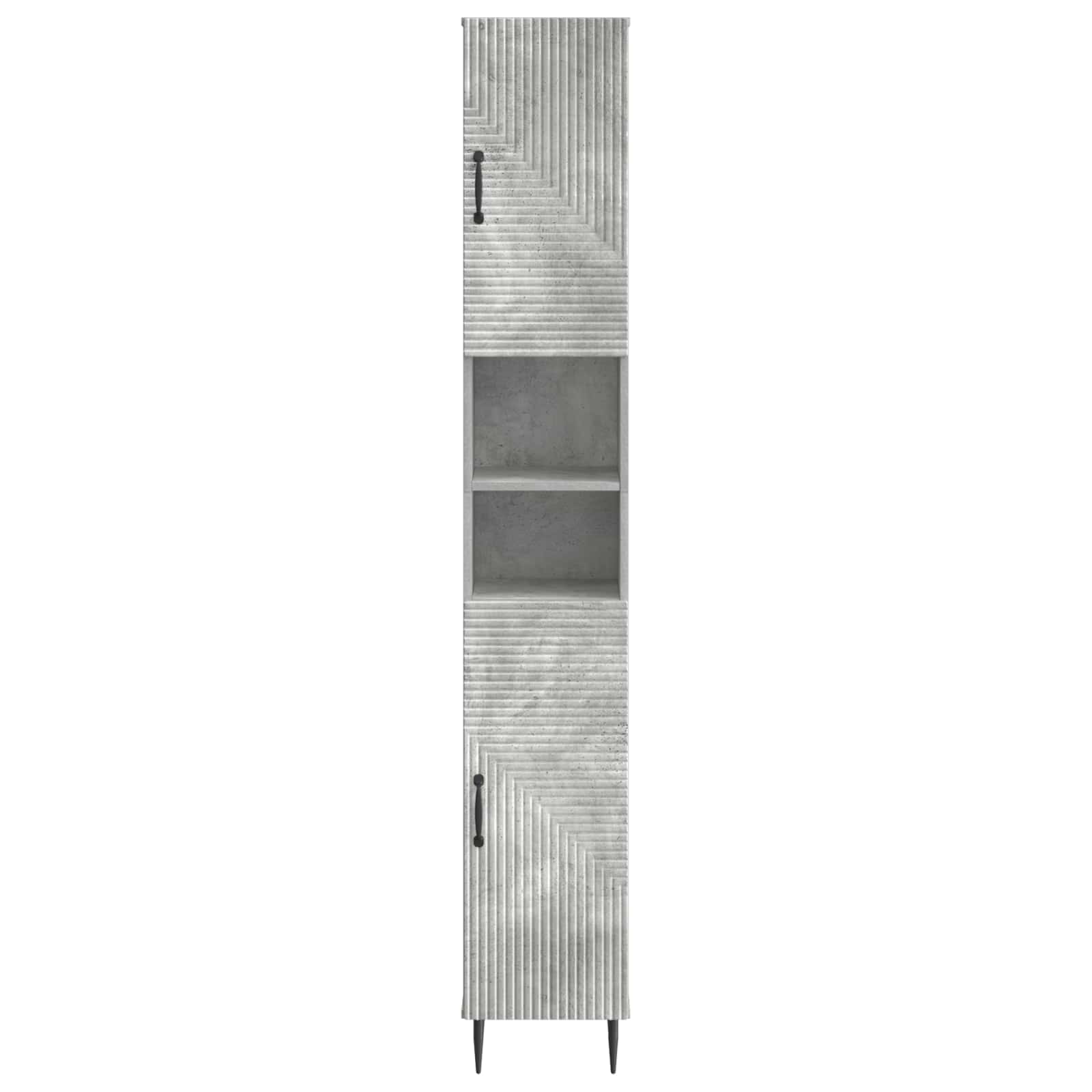 Badkamerkast met Open Plank HAARLEM Betongrijs 30 x 31 x 190 cm