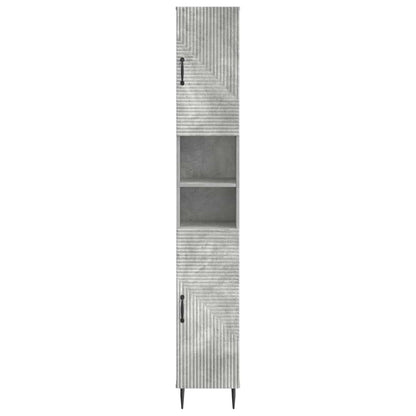 Badkamerkast met Open Plank HAARLEM Betongrijs 30 x 31 x 190 cm