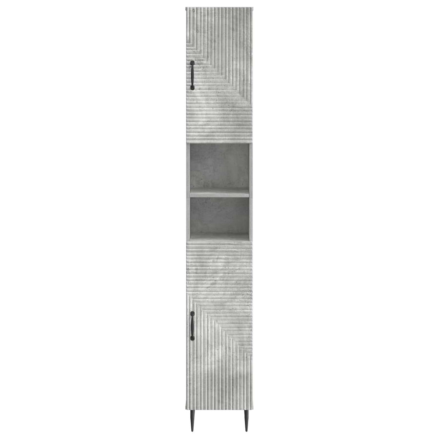 Badkamerkast met Open Plank HAARLEM Betongrijs 30 x 31 x 190 cm