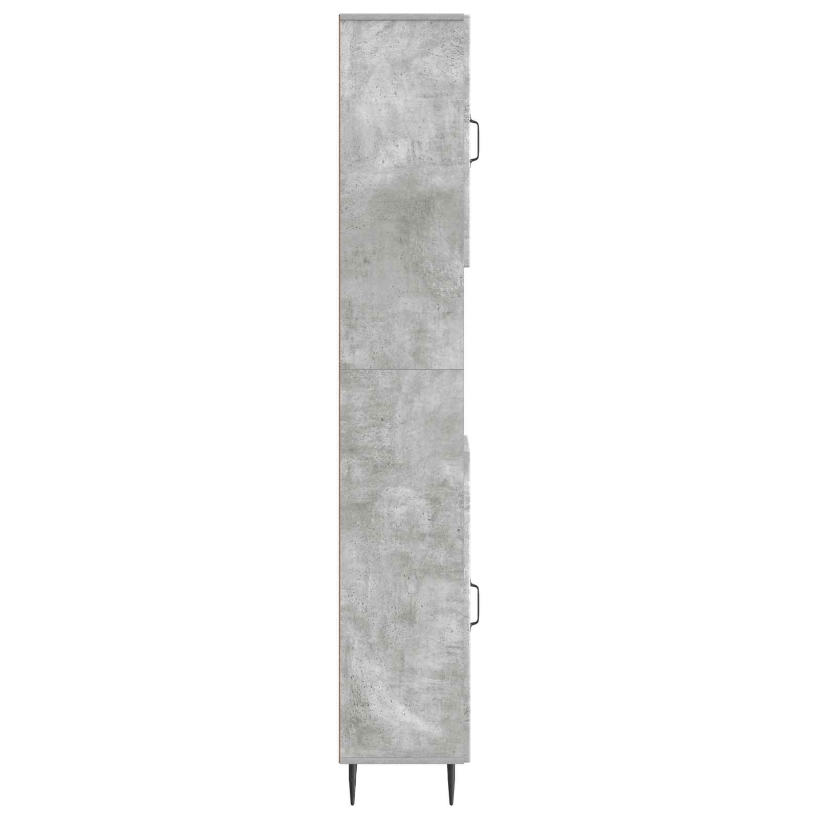 Badkamerkast met Open Plank HAARLEM Betongrijs 30 x 31 x 190 cm