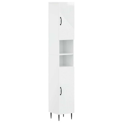 Badkamerkast met Open Plank HAARLEM Hoogglans Wit