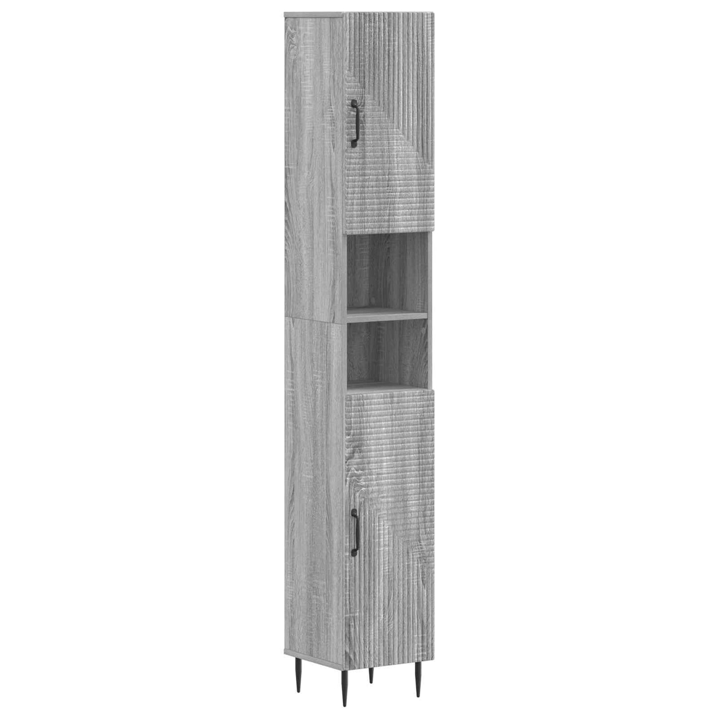 Badkamerkast met Open Plank HAARLEM Grijs Sonoma