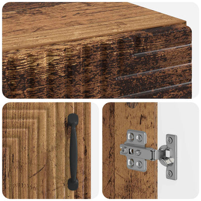 Badkamerkast met Open Plank HAARLEM Oud hout 30 x 31 x 190 cm