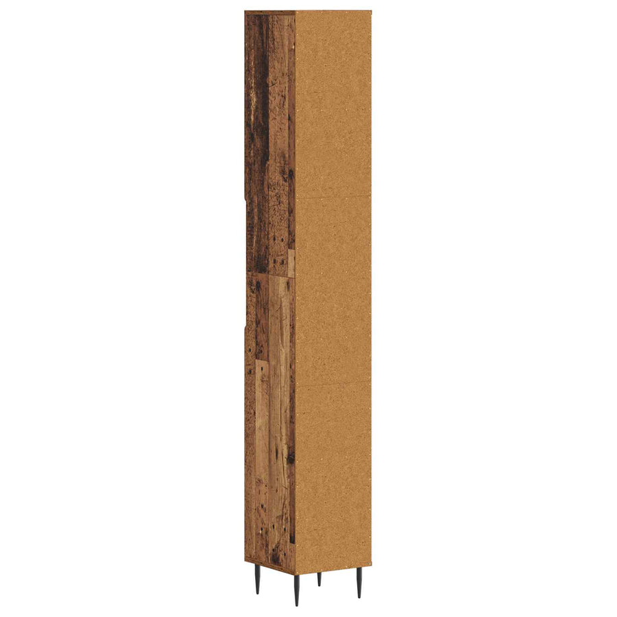 Badkamerkast met Open Plank HAARLEM Oud hout 30 x 31 x 190 cm