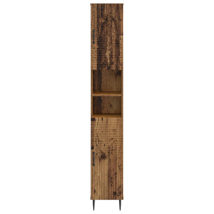 Badkamerkast met Open Plank HAARLEM Oud hout 30 x 31 x 190 cm