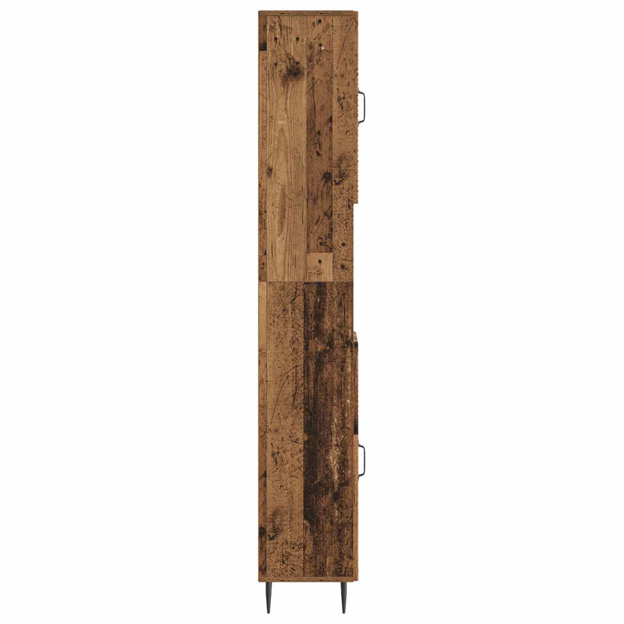 Badkamerkast met Open Plank HAARLEM Oud hout 30 x 31 x 190 cm