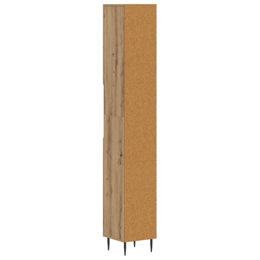 Badkamerkast met Open Plank HAARLEM Artisanaal eiken