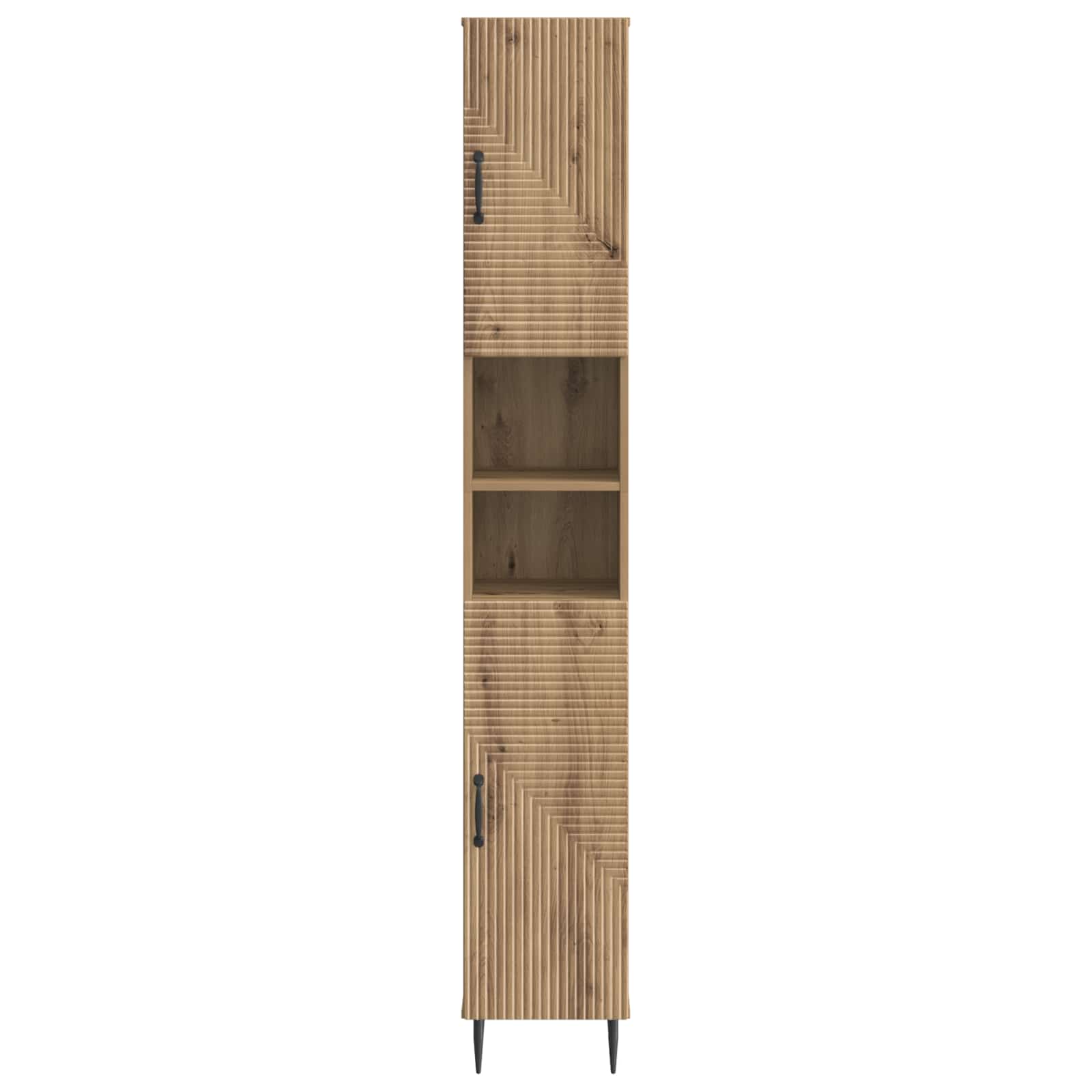 Badkamerkast met Open Plank HAARLEM Artisanaal eiken
