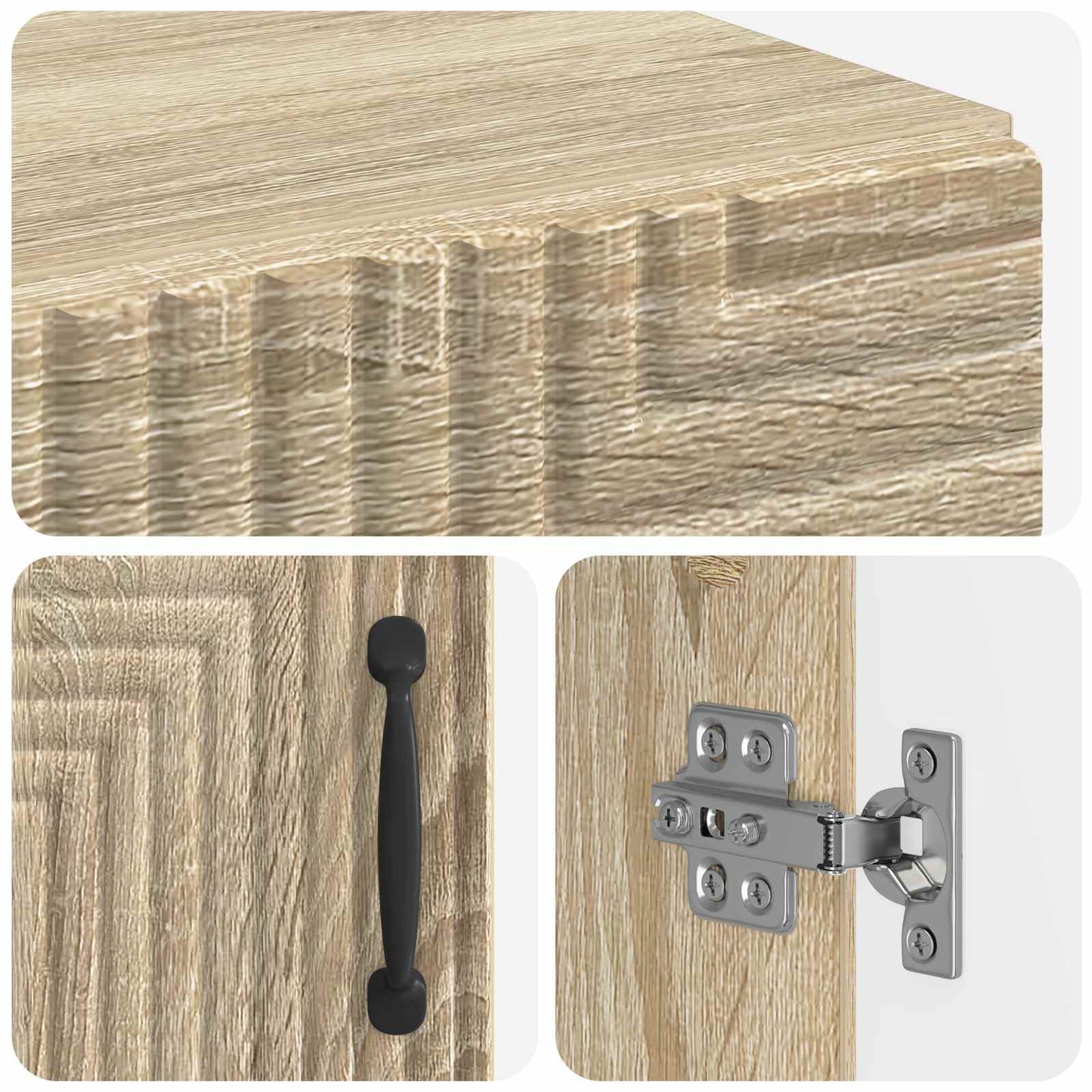 Badkamer Opbergkast HAARLEM Sonoma Eiken 30 x 31 x 80 cm