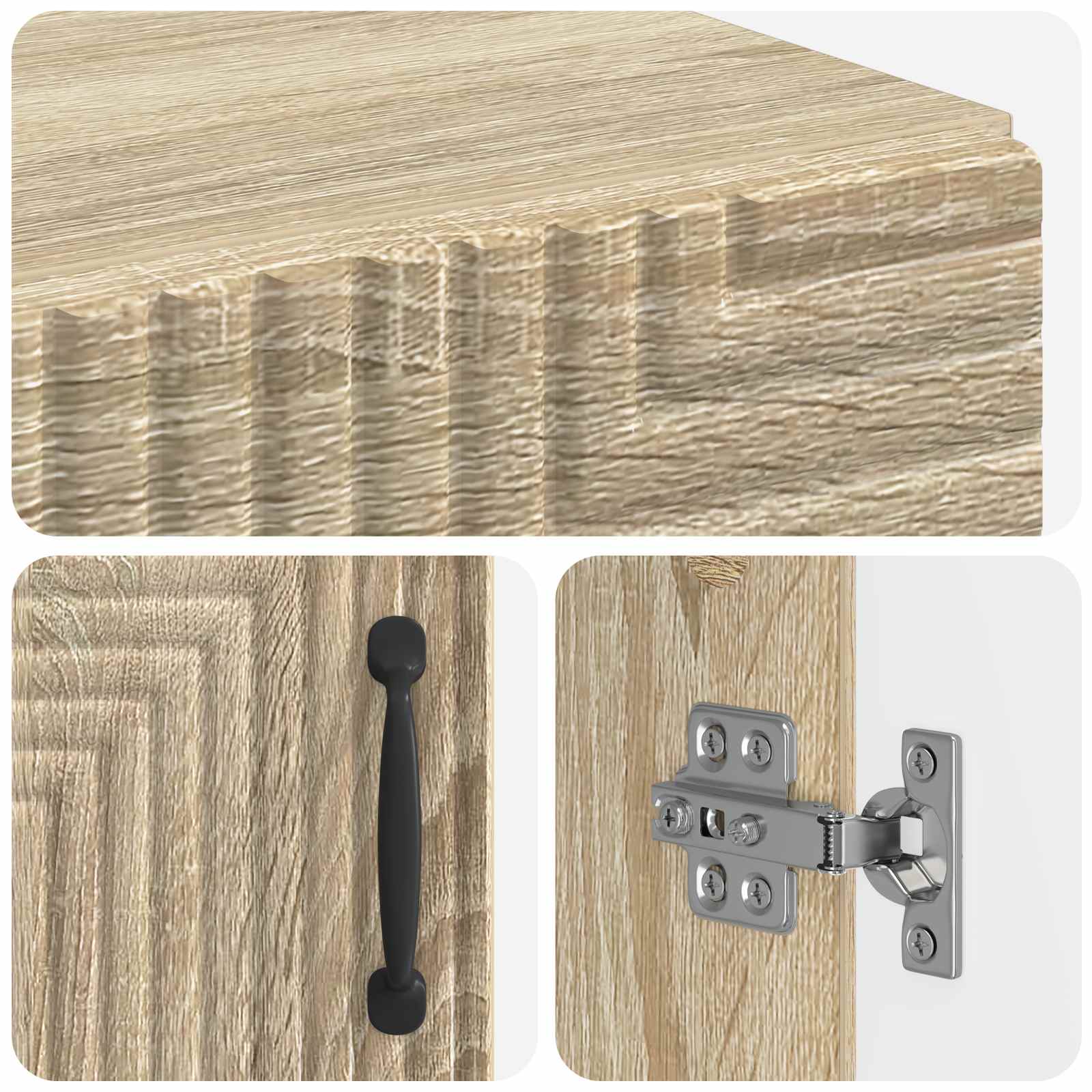 Badkamer Opbergkast HAARLEM Sonoma Eiken 30 x 31 x 80 cm