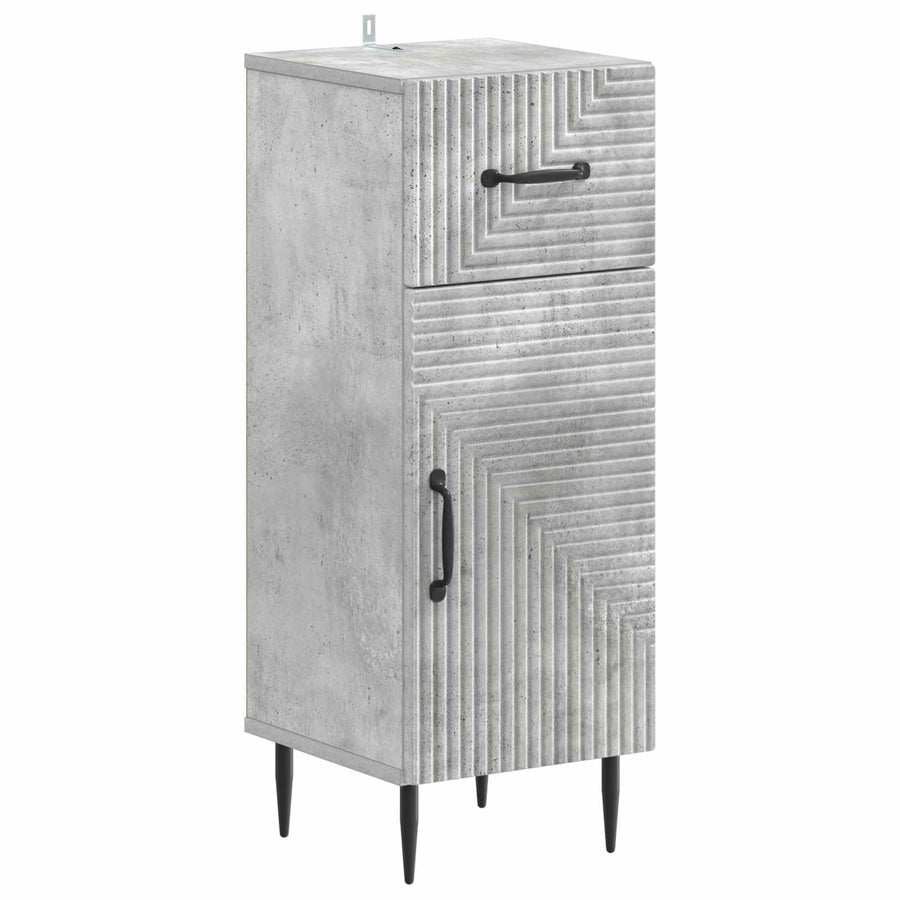 Badkamer Opbergkast HAARLEM Betongrijs 30 x 31 x 80 cm