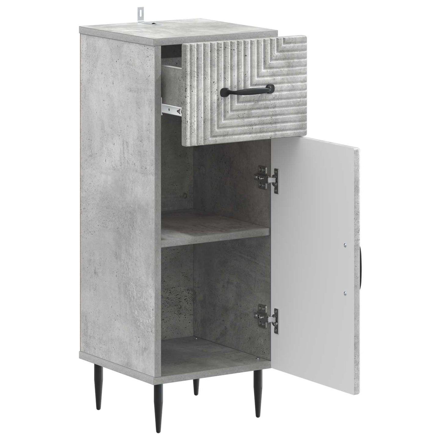 Badkamer Opbergkast HAARLEM Betongrijs 30 x 31 x 80 cm