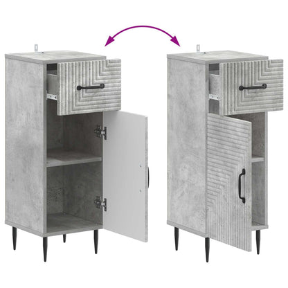 Badkamer Opbergkast HAARLEM Betongrijs 30 x 31 x 80 cm