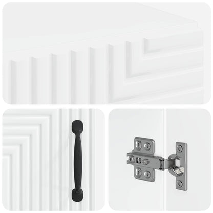 Badkamer Opbergkast HAARLEM Hoogglans Wit 30 x 31 x 80 cm