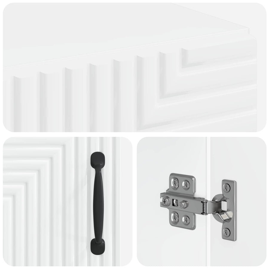 Badkamer Opbergkast HAARLEM Hoogglans Wit 30 x 31 x 80 cm
