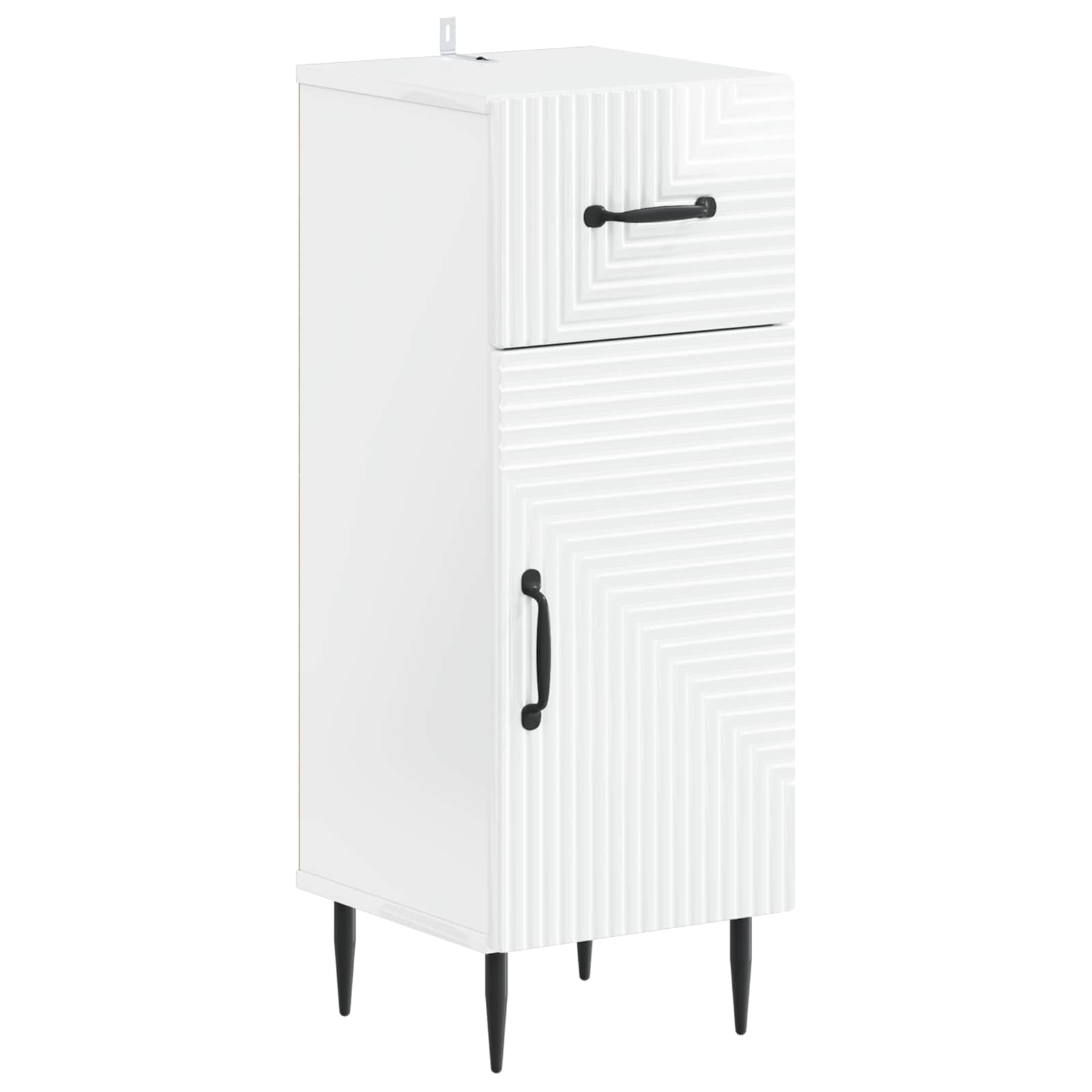 Badkamer Opbergkast HAARLEM Hoogglans Wit 30 x 31 x 80 cm