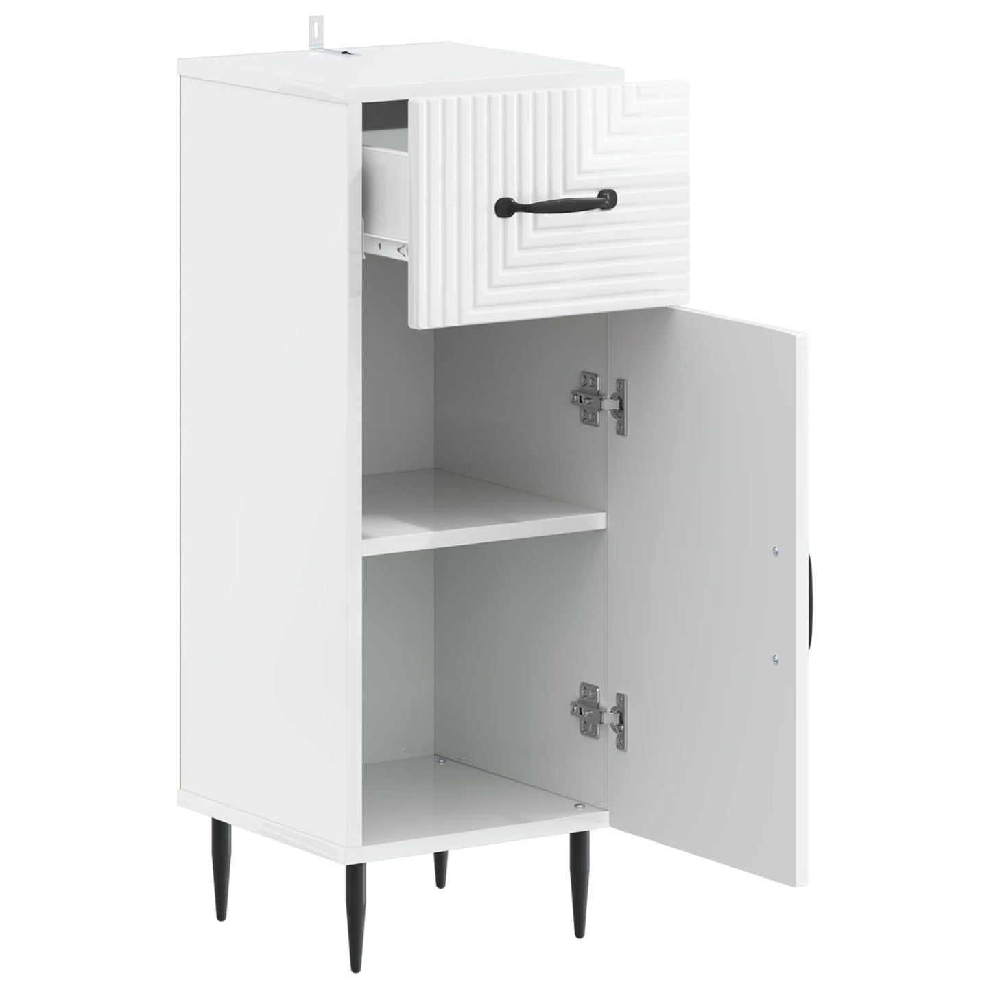 Badkamer Opbergkast HAARLEM Hoogglans Wit 30 x 31 x 80 cm