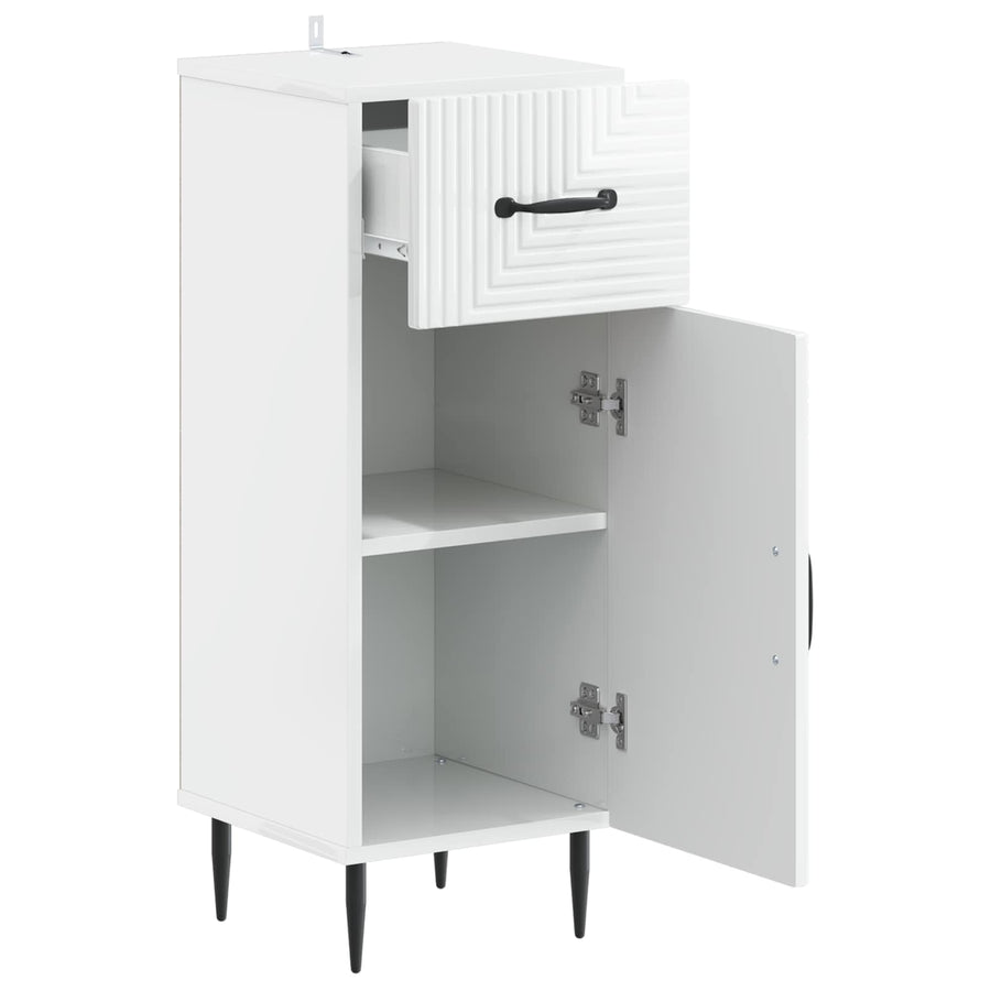 Badkamer Opbergkast HAARLEM Hoogglans Wit 30 x 31 x 80 cm
