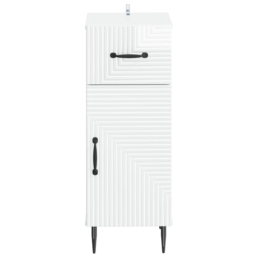Badkamer Opbergkast HAARLEM Hoogglans Wit 30 x 31 x 80 cm