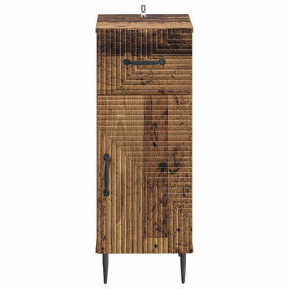 Badkamer Opbergkast HAARLEM Oud hout 30 x 31 x 80 cm