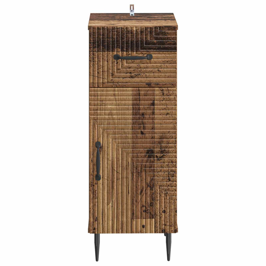 Badkamer Opbergkast HAARLEM Oud hout 30 x 31 x 80 cm