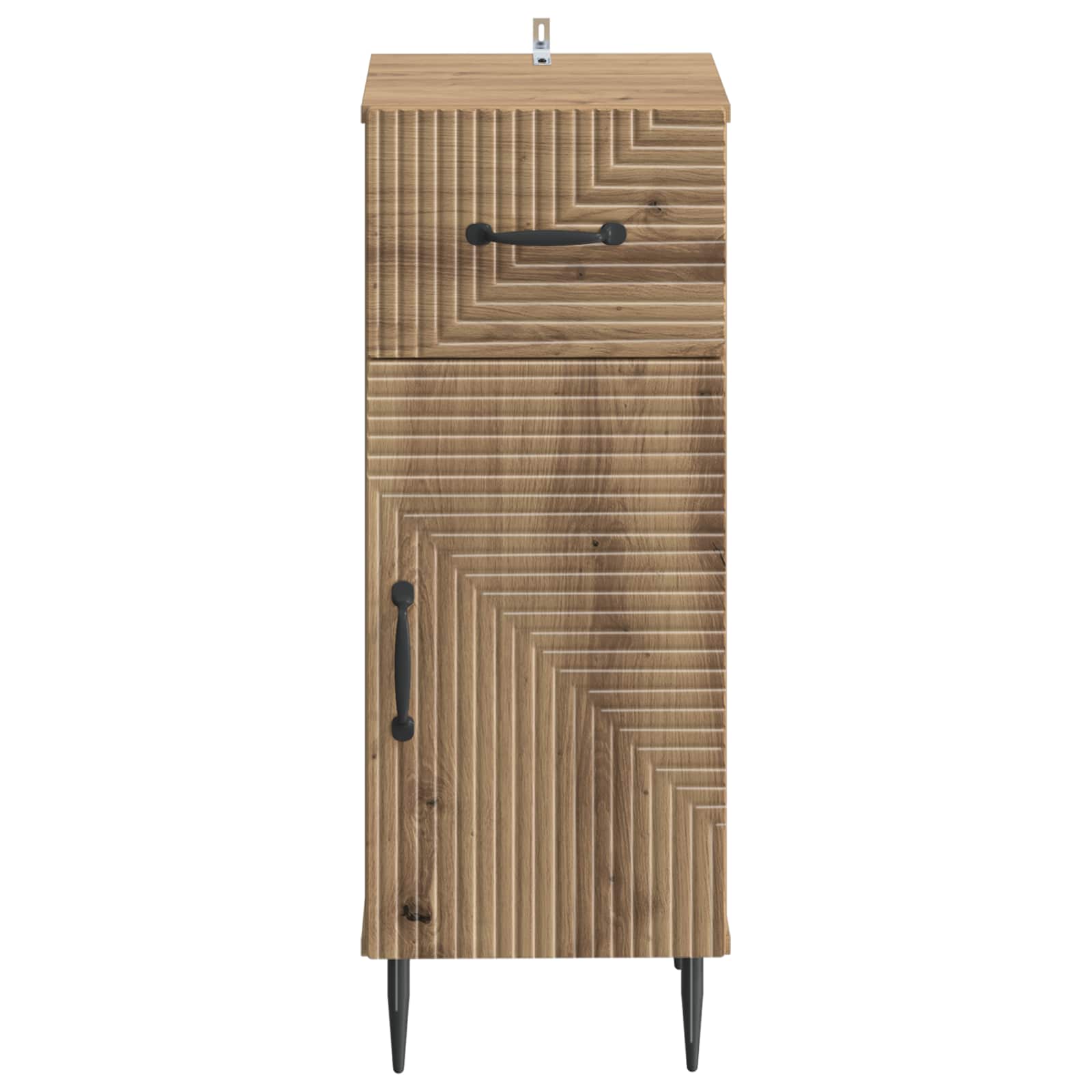 Badkamer Opbergkast HAARLEM Artisanaal eiken 30 x 31 x 80 cm